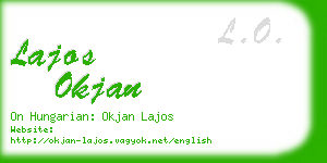 lajos okjan business card